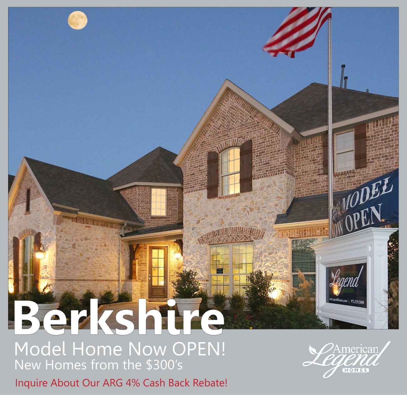 American Legend Homes Model Home in Berkshire Fort Worth is Now OPEN!